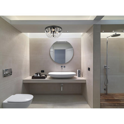 Kylie 14 inch flush mount in black