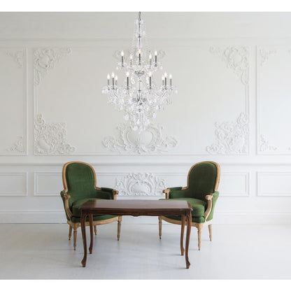 Verona 15 light Chrome Chandelier Clear Royal Cut Crystal