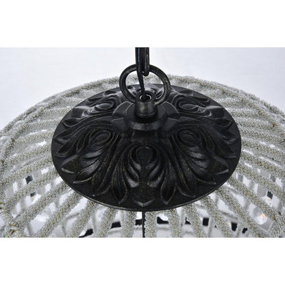 Olivia 3 light Dark Bronze Pendant Clear Royal Cut Crystal