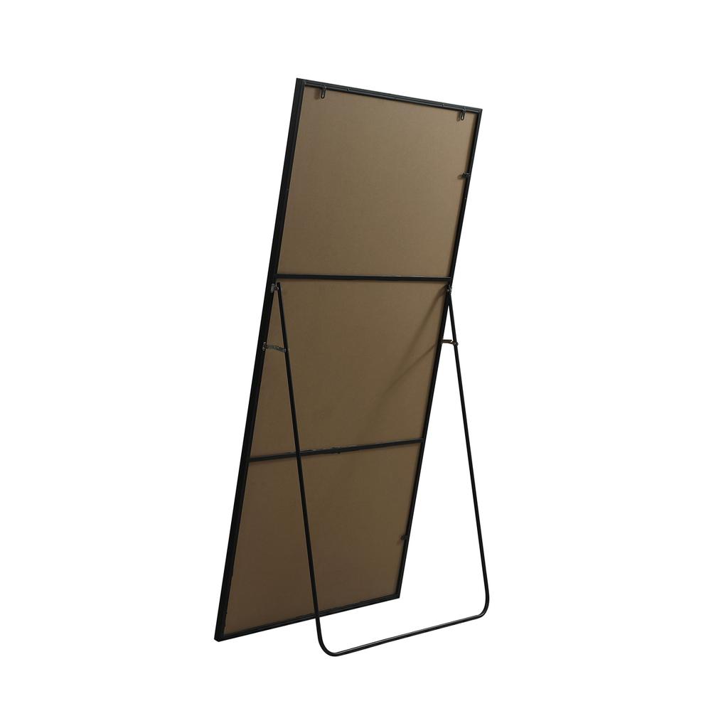 Metal Frame Rectangle Full Length Mirror 36x72 Inch in Black