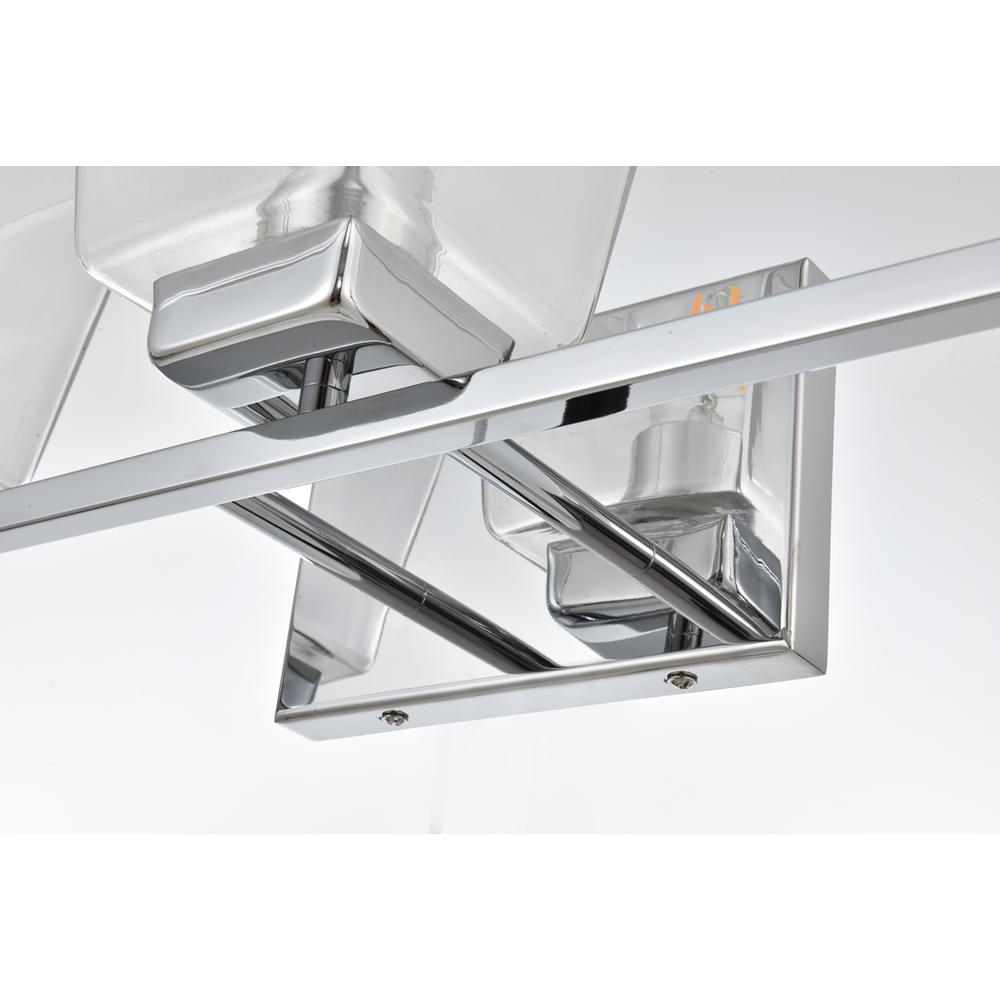 Merrick 3 light Chrome and Clear Bath Sconce