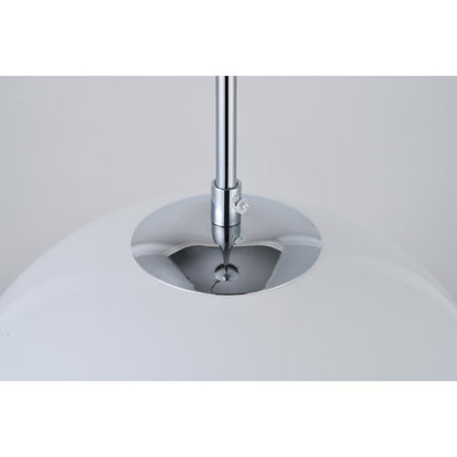Baxter 1 Light Chrome Pendant With Frosted White Glass