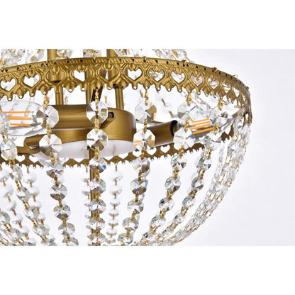 Valeria 14 inch pendant in brass