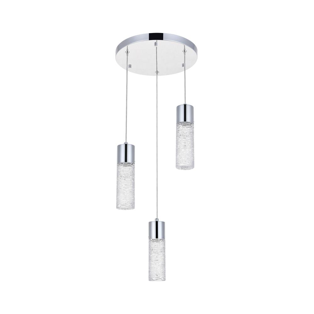 Constellation 3 light Chrome LED Pendant