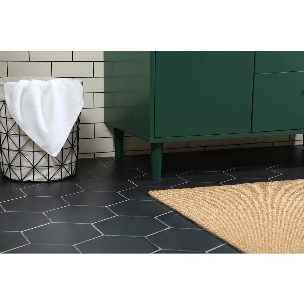 42 inch bathroom vanity in Green with backsplash