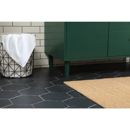 42 inch bathroom vanity in Green with backsplash