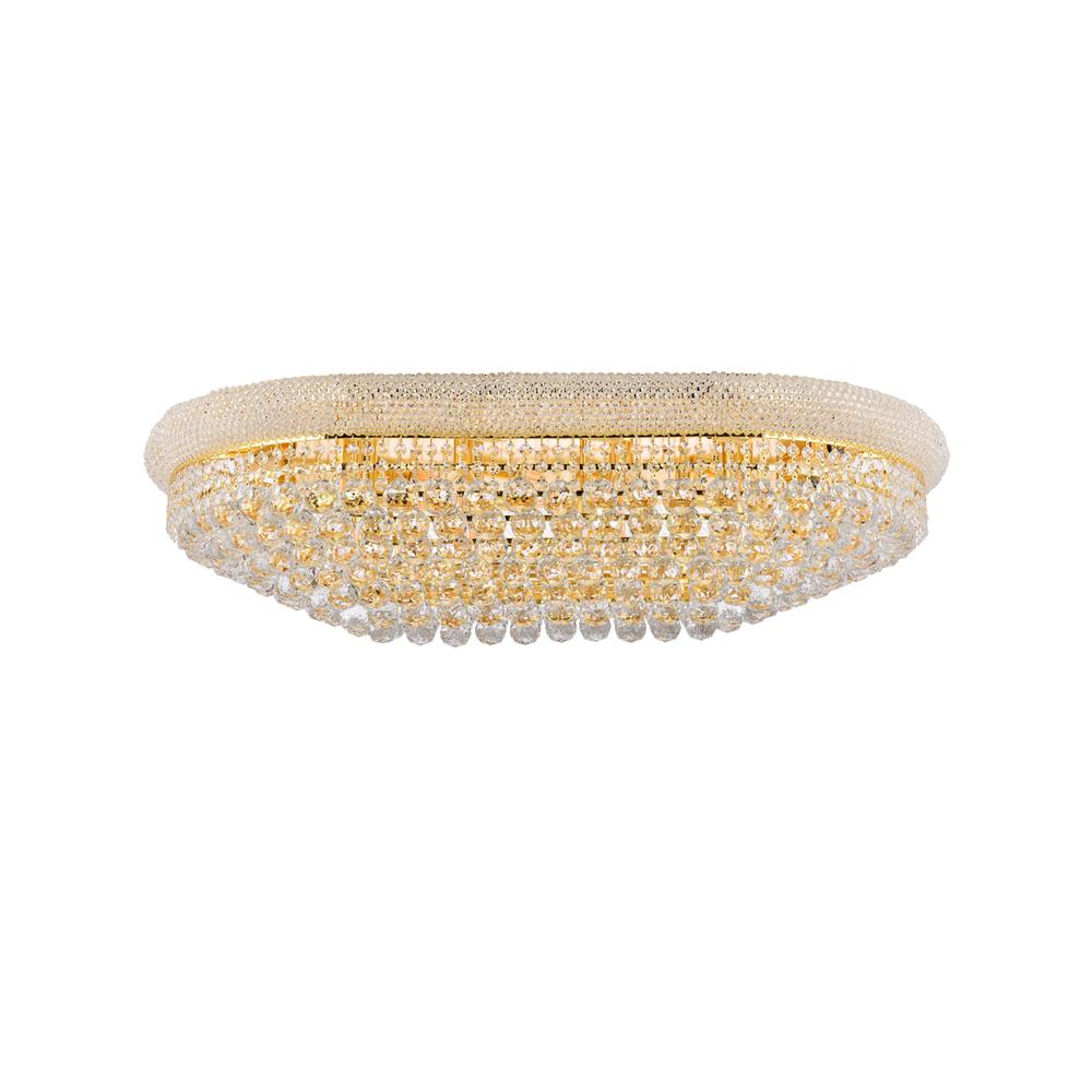 Primo 24 light Gold Flush Mount Clear Royal Cut Crystal