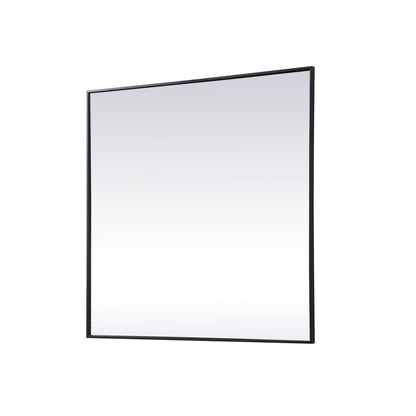 Metal Frame Square Mirror 42 inch in Black