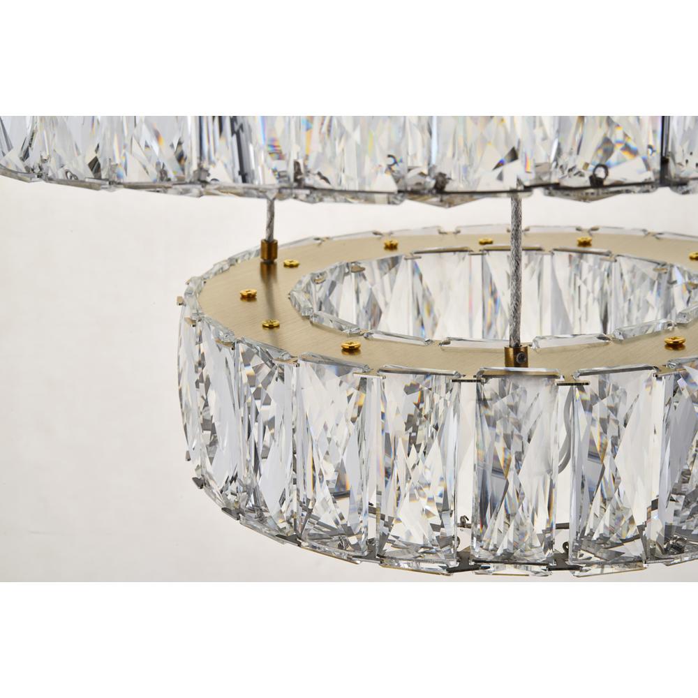 Monroe Integrated LED chip light gold Pendant Clear Royal Cut Crystal