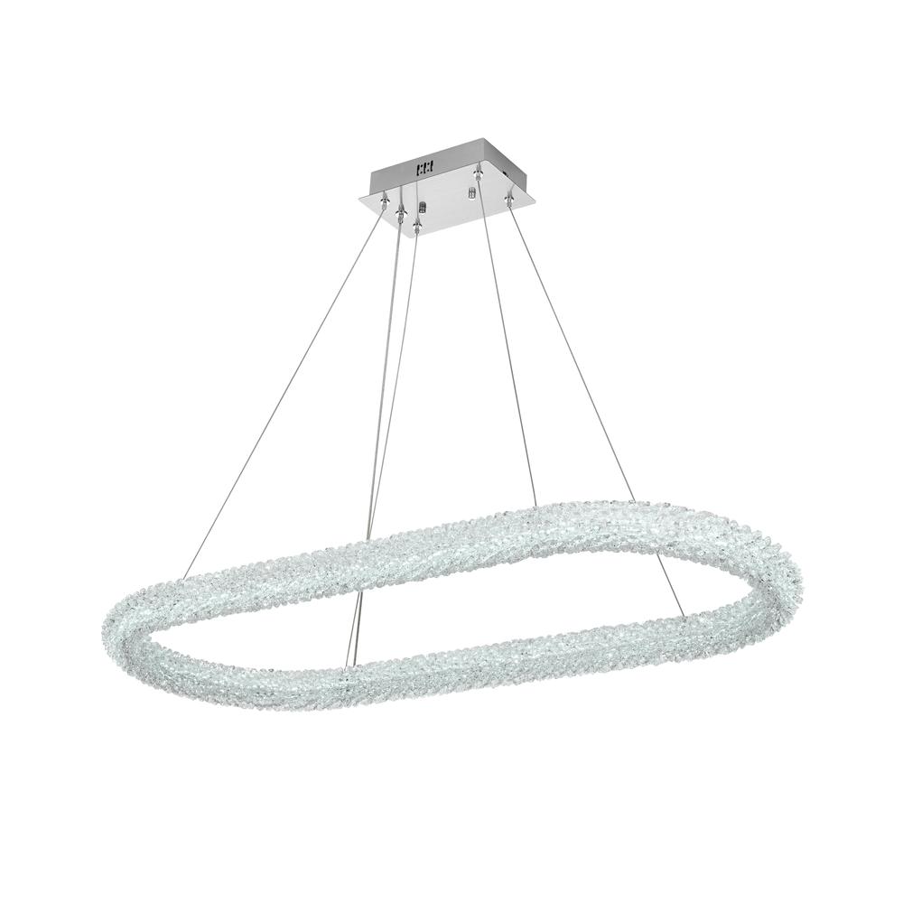 Bowen 42 inch Adjustable LED Chandelier in Chrome