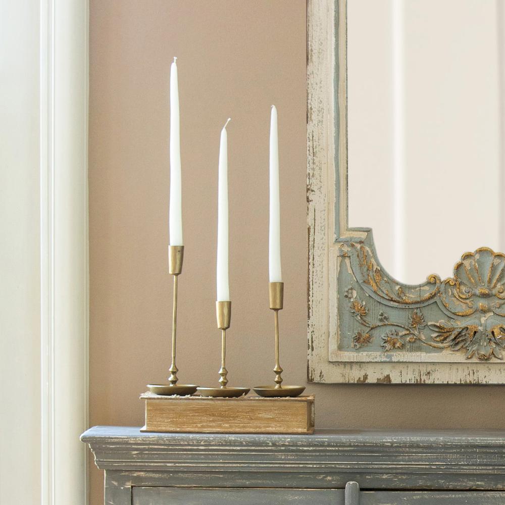 Antique Gold Colonial Taper Holders