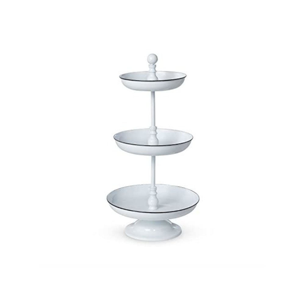 3-Tiered Enamelware Server