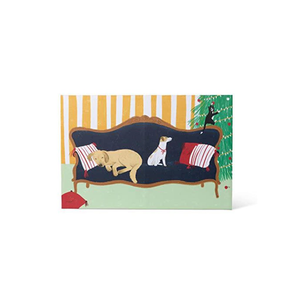 Christmas Eve Pets Canvas Print