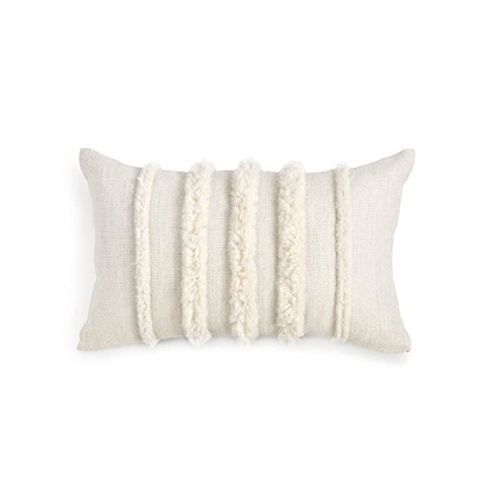 Texture Stripe Alpaca Wool Lumbar Pillow Cover