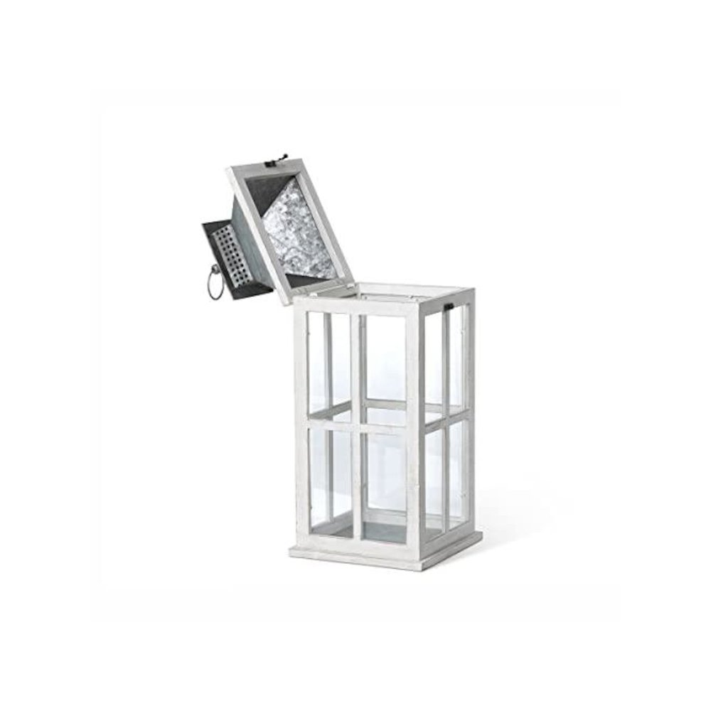 Coastal Whitewash Lantern Medium