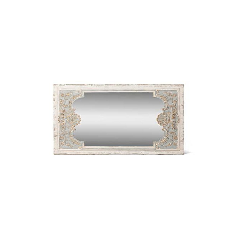 Coquille Carved Wood Mirror