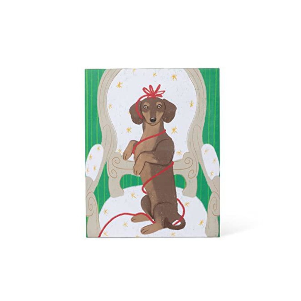 Holiday Dachshund Canvas Print