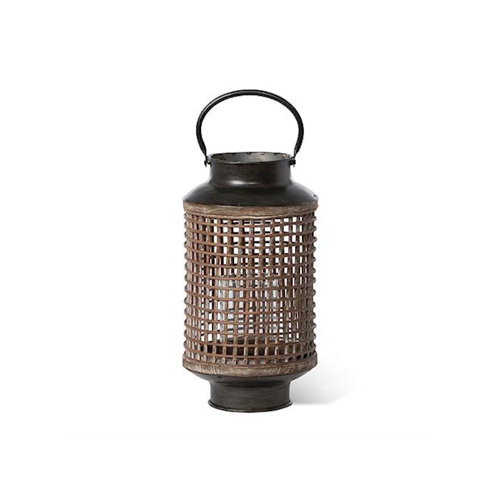 Wooden Mesh Round Lantern