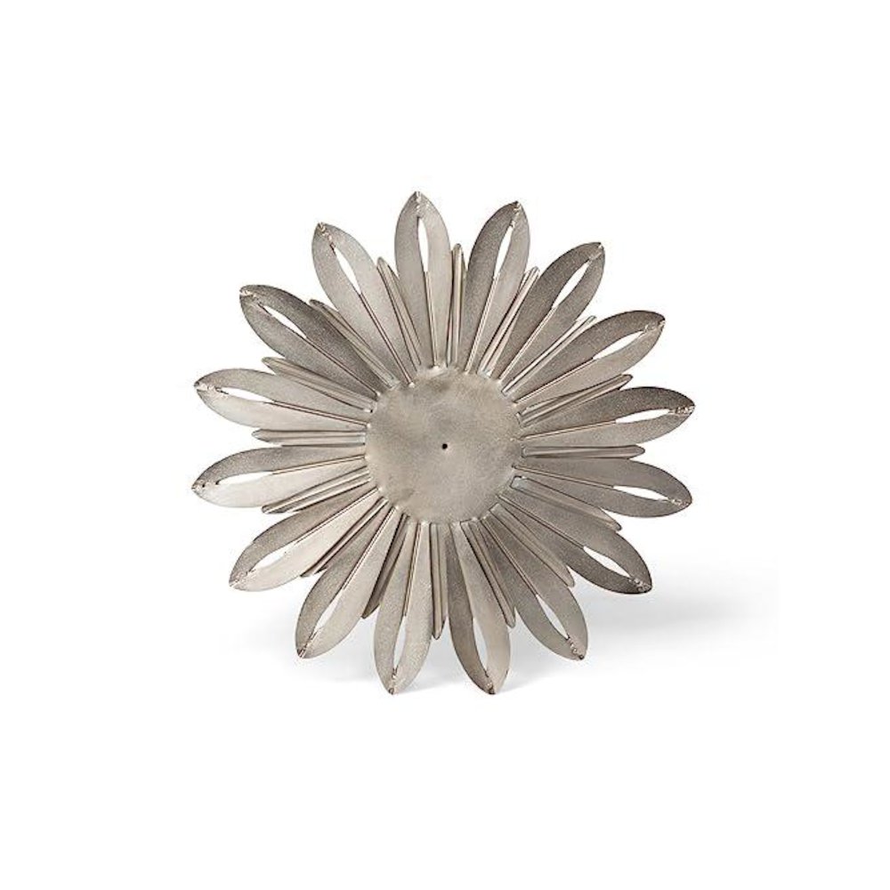 Aged Nickel Wall Sunflower, Large