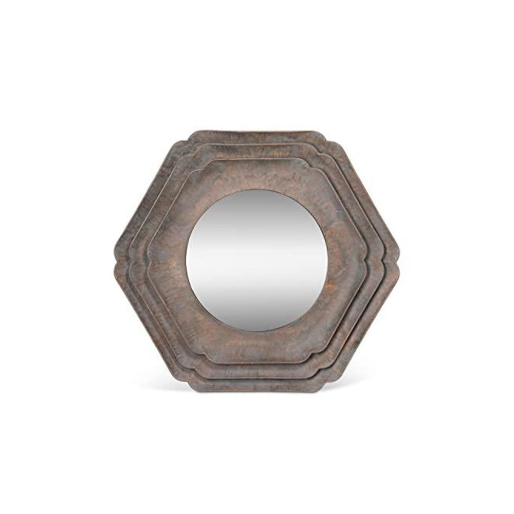 Round Hex Layered Mirror