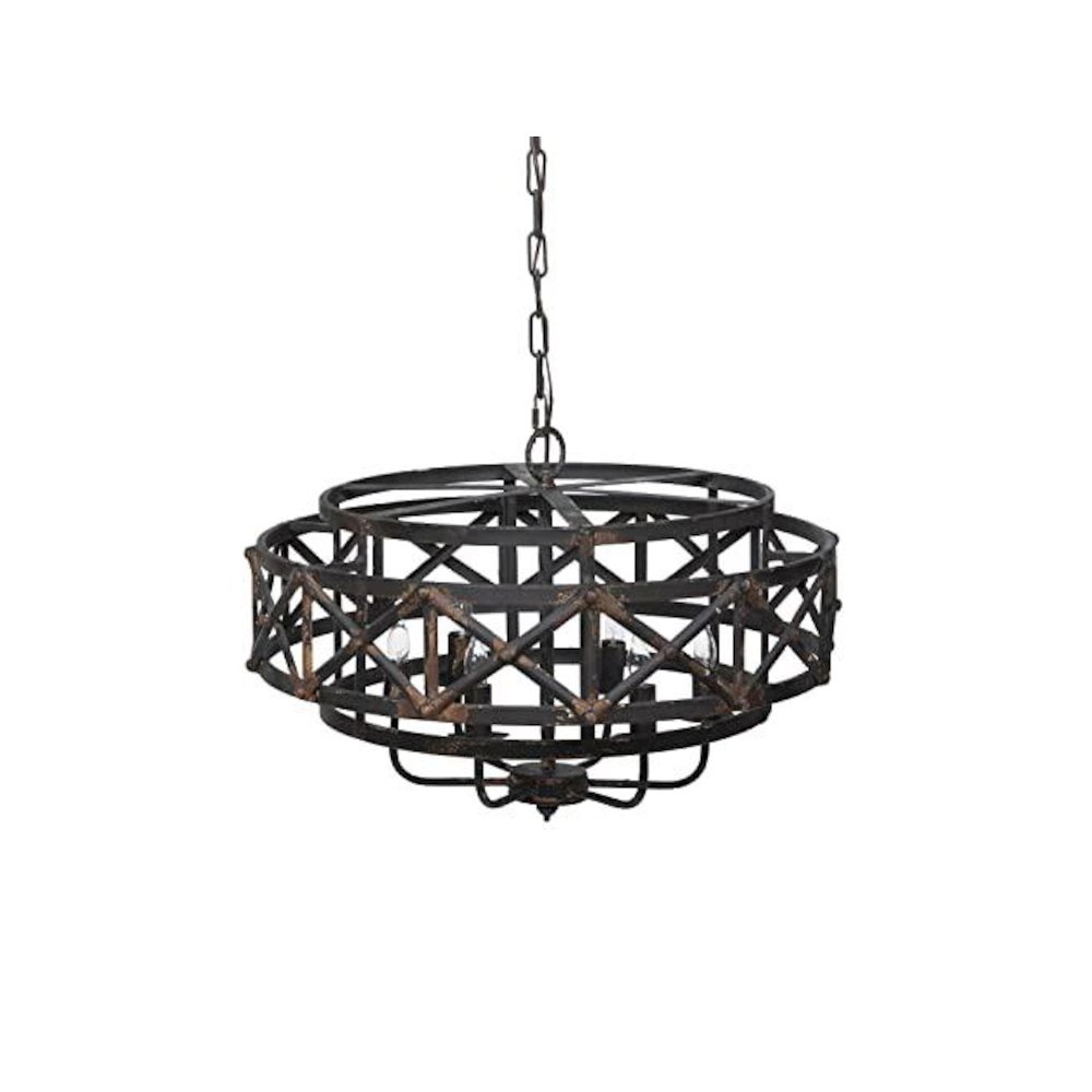 Metal Industrial Trestle Chandelier