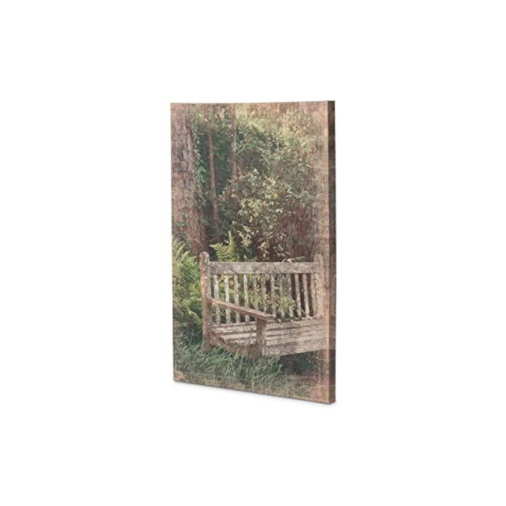 Secret Garden Bench Print on Canvas