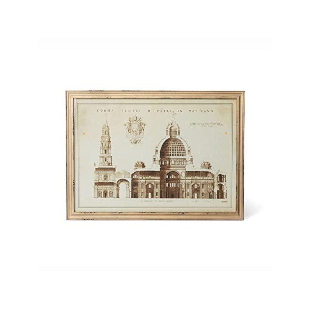 Vaticano Architectural Drawing Framed Print