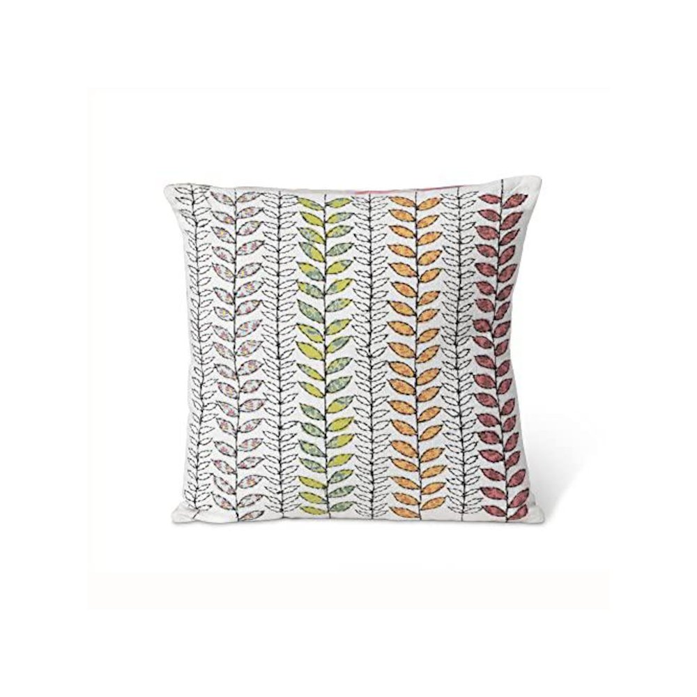 Embroidered Vine Pattern Pillow