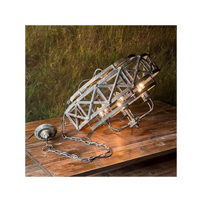 Metal Industrial Trestle Chandelier