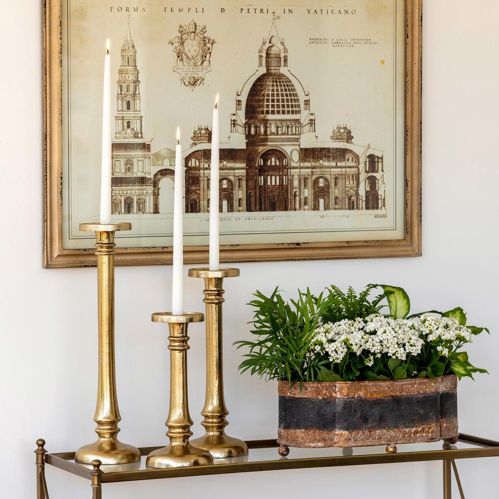 Classic Cast Aluminum Candle Stick, Small