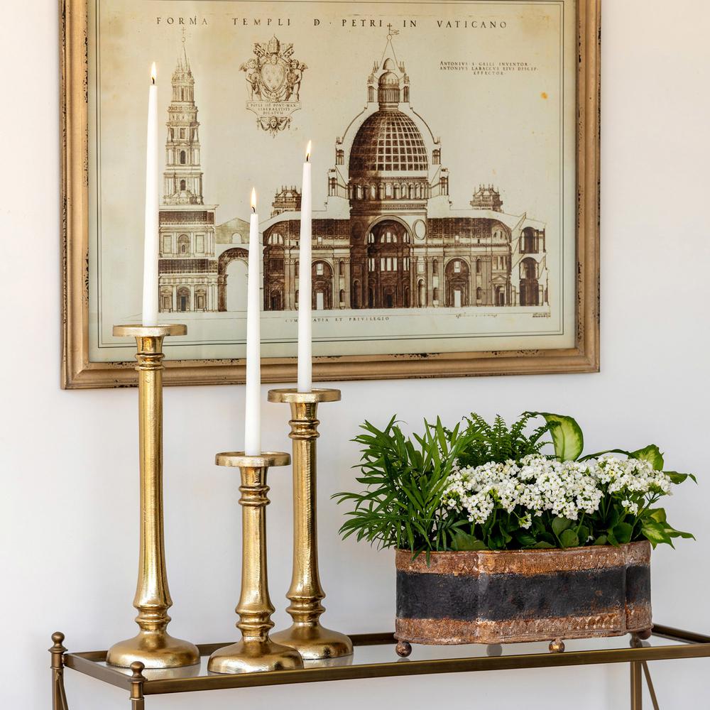 Classic Cast Aluminum Candle Stick, Medium