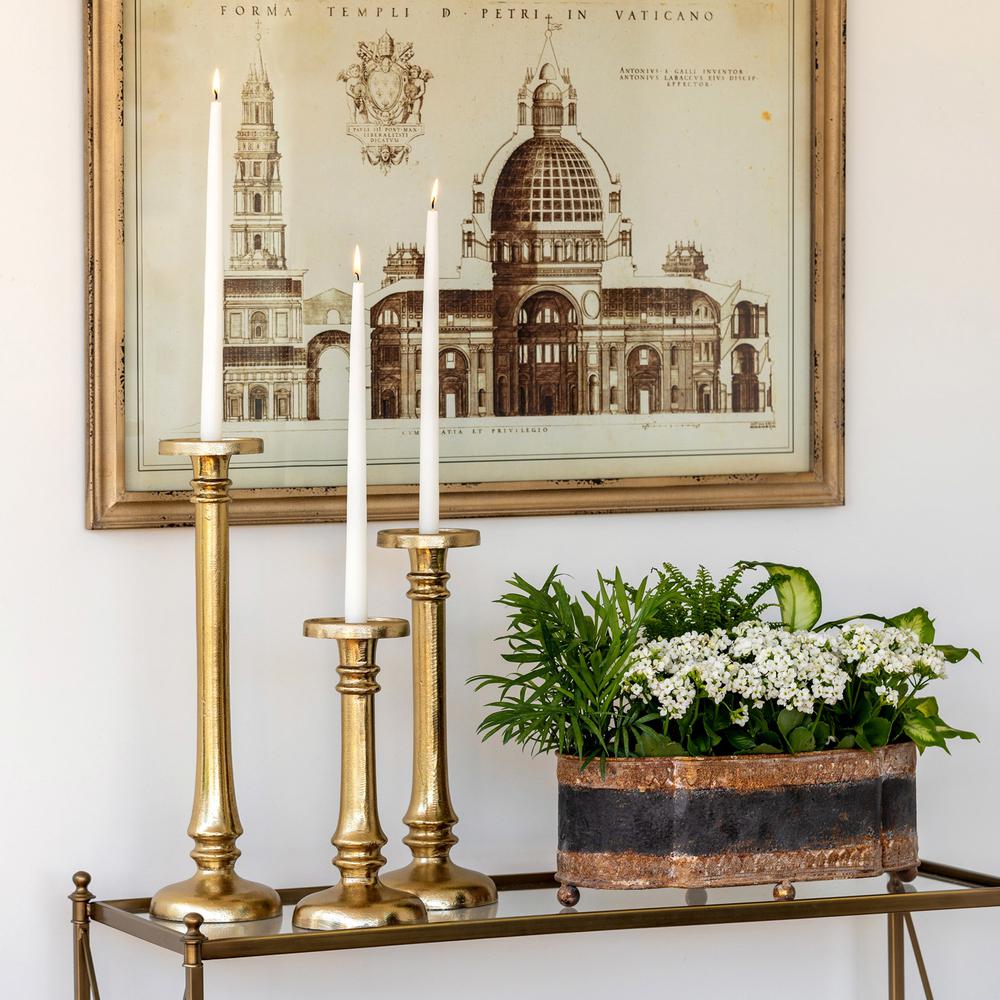 Classic Cast Aluminum Candle Stick, Large