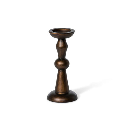 Manor Hearth Wood Candle Holder Small