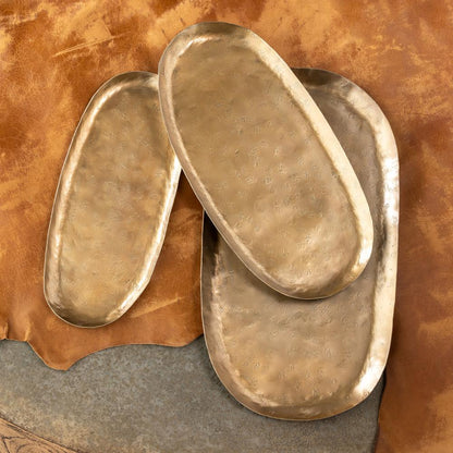 Antique Gold Iron Trays