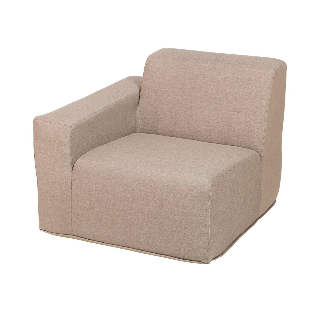 2 Place Seating  Brown Compressed Foam Sectional Sofa