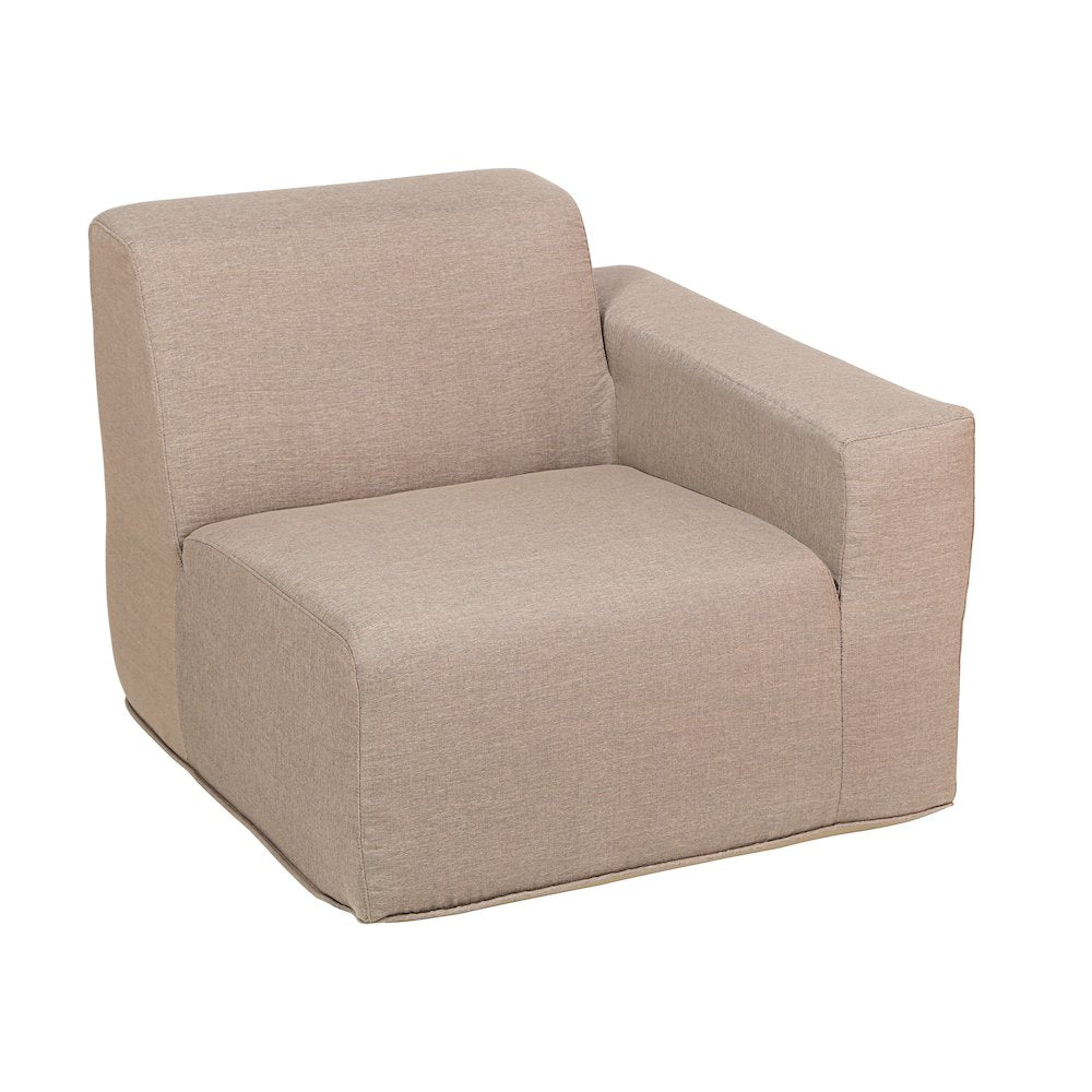 2 Place Seating  Brown Compressed Foam Sectional Sofa