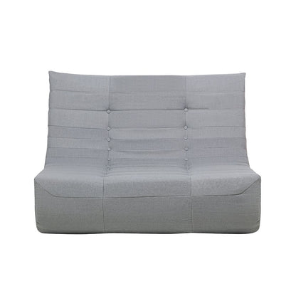 5 Piece Gray Compressed Foam Loveseat Sofa Chairs and Table Set