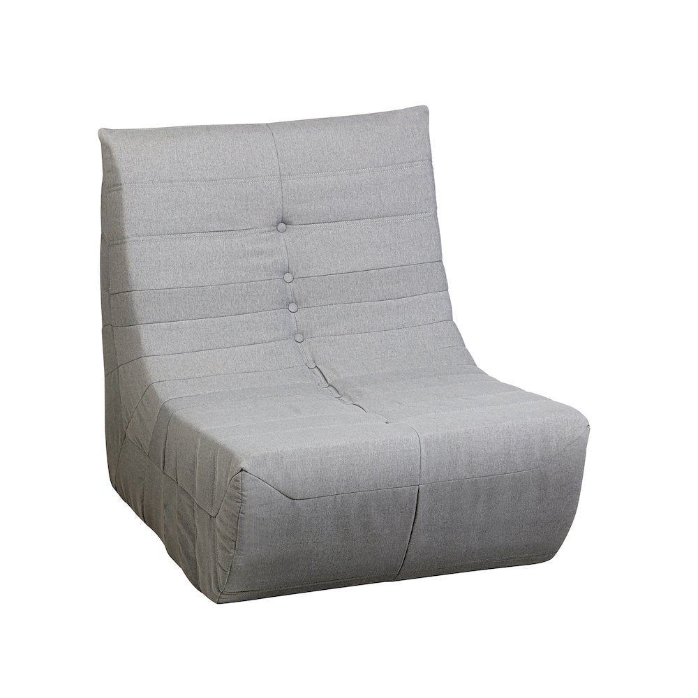 5 Piece Gray Compressed Foam Loveseat Sofa Chairs and Table Set