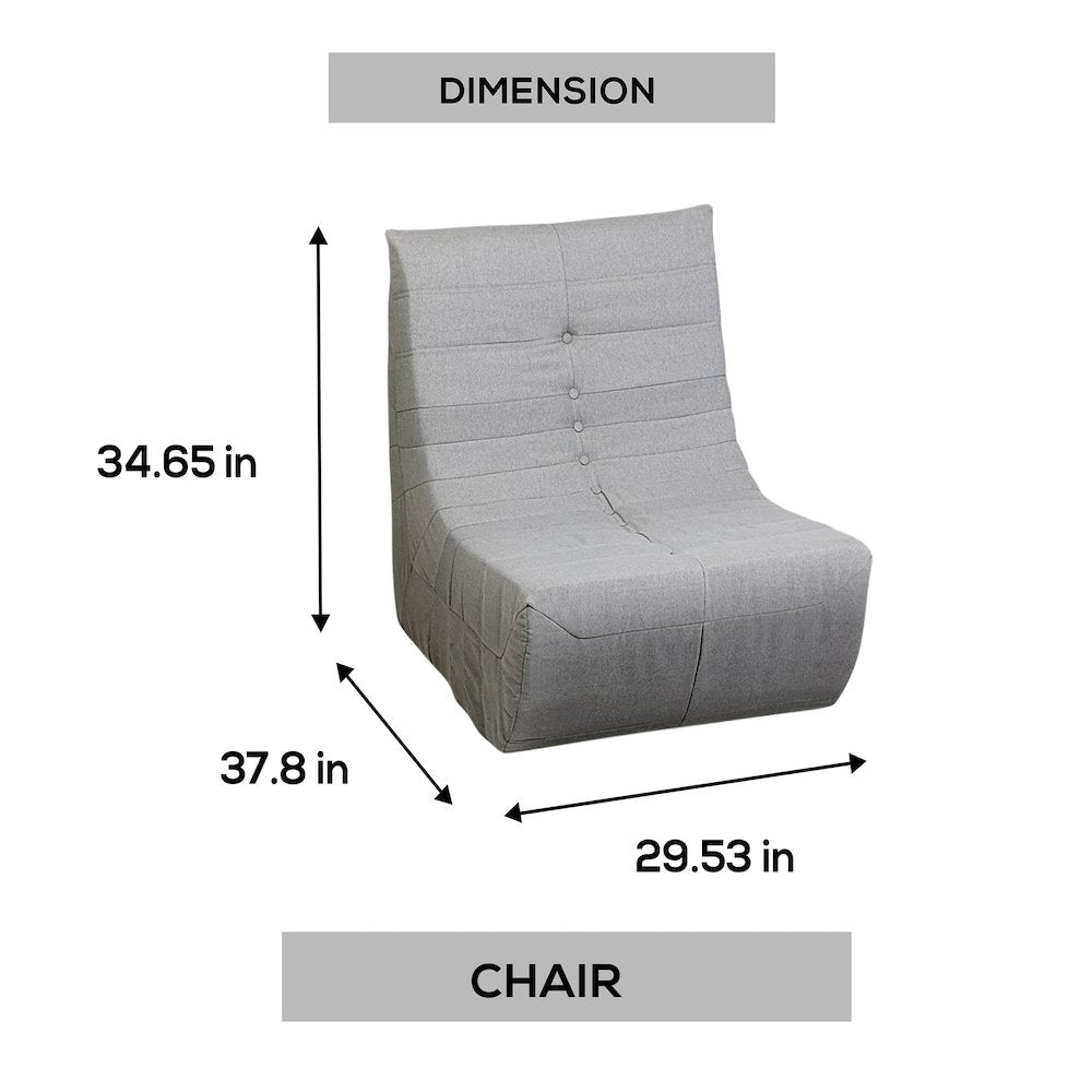 Gray Compressed Foam Chair