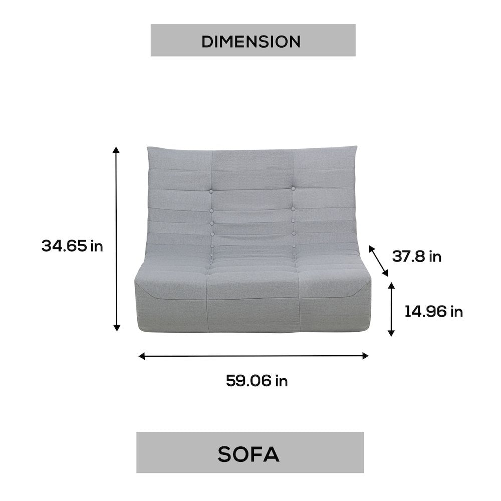 Gray Compressed Foam Sofa