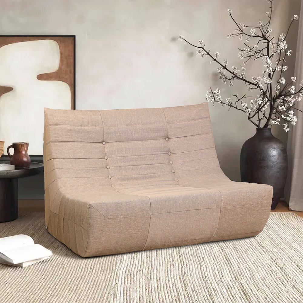 Brown Compressed Foam Sofa