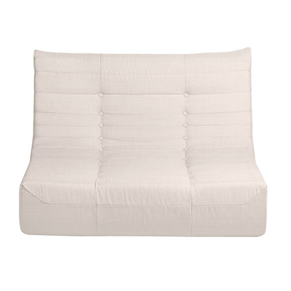 5 Piece Beige Compressed Foam Loveseat Sofa Chairs and Table Set