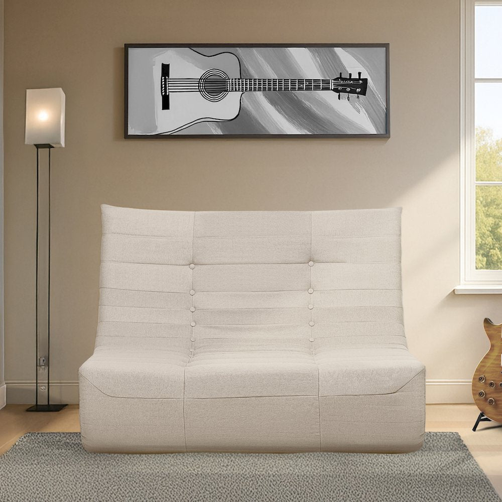 Beige Compressed Foam Sofa