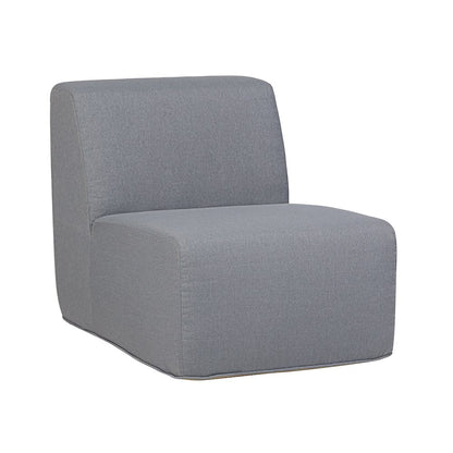 4 Place Seating Gray Outdoor Compressed Foam Sectional Sofas and Ottoman Set