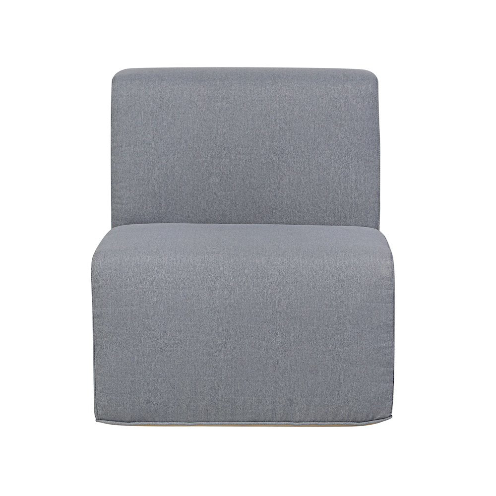 4 Place Seating Gray Outdoor Compressed Foam Sectional Sofas and Ottoman Set