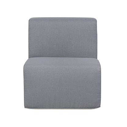 4 Place Seating Gray Outdoor Compressed Foam Sectional Sofas and Ottoman Set