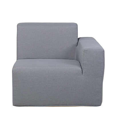4 Place Seating Gray Outdoor Compressed Foam Sectional Sofas and Ottoman Set