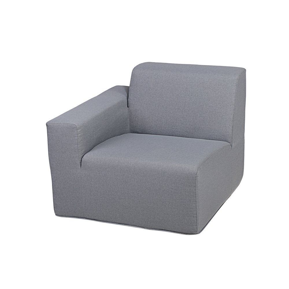 2 Place Seating Gray Outdoor Compressed Foam Sectional Sofas