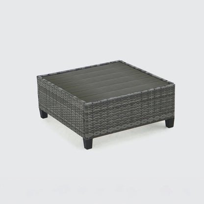 8 Piece Gray Outdoor Sectional Wicker Sofa Chairs and Tables
