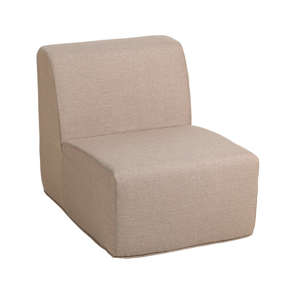 4 Place Seating Brown Outdoor Compressed Foam Sectional Sofas and Ottoman Set